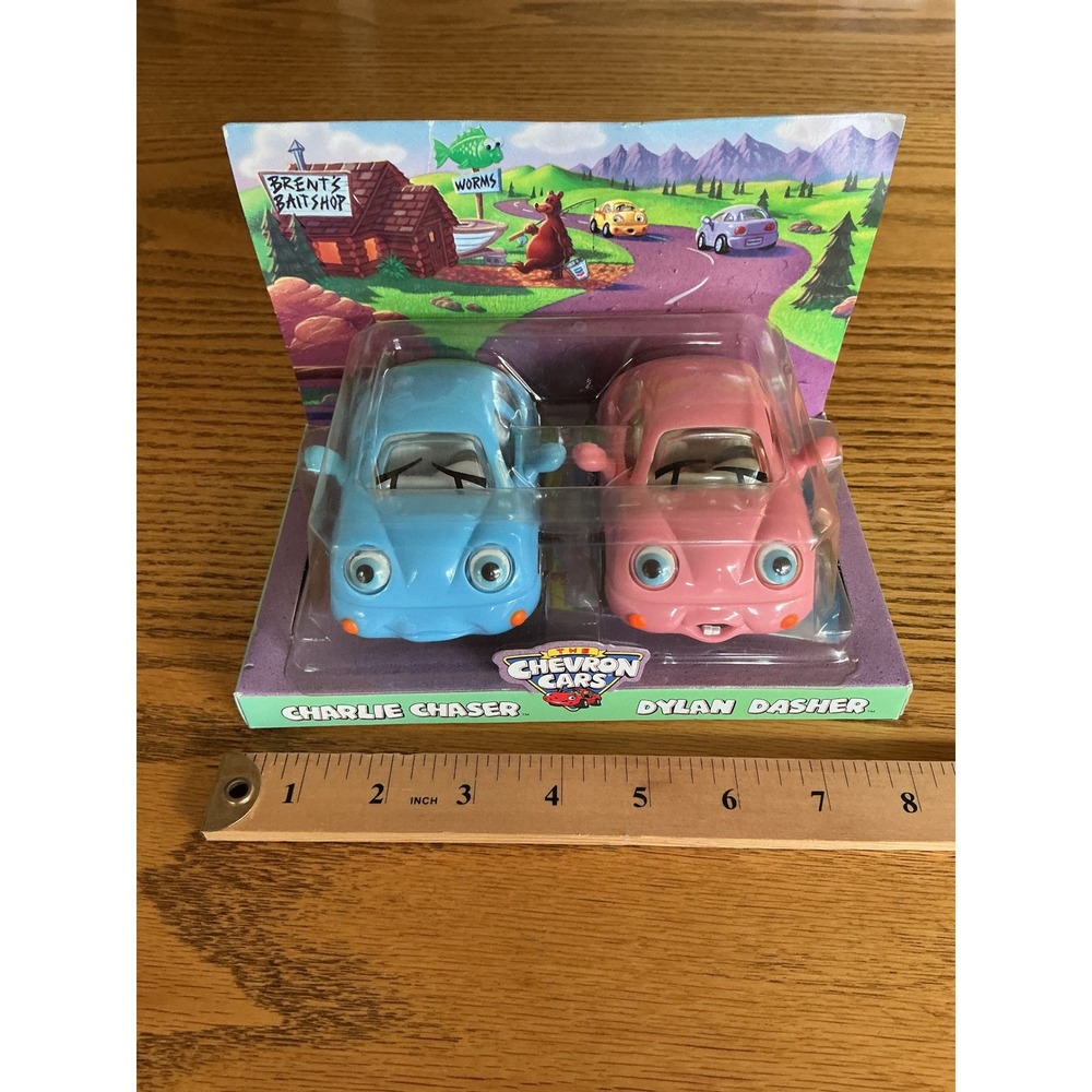 Chevron Cars Charlie Chaser Dylan Dasher 2 Pack Blue Pink Collectible Toy Cars